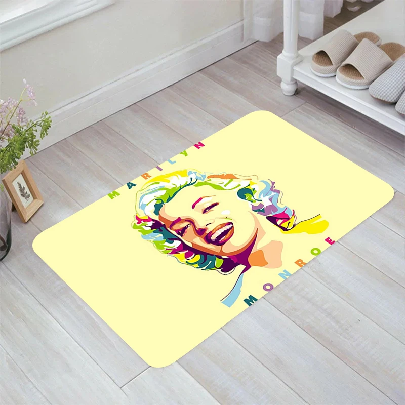 Famous Actress Marilyn Monroe Floor Mat Living Room Carpets Balcony Home Doormat Entrance Door Rugs Kitchen Carpet Foot Rug Mats