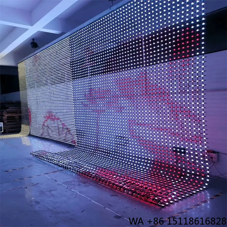 High Brightness Full Color Glass Window Led Video Wall Moving Advertising Led Screen Indoor Display LED Transparent Video Wall