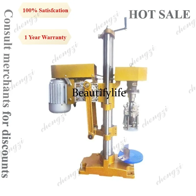 

A81 Metal Cap Capping Machine for Wine and Beverage Bottles Glass Bottle Roll-On Capper Edge Crimping Machine