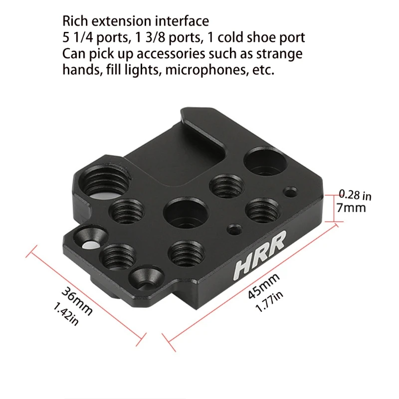 Gimbalaccessoires Montageplaat met 1/4" en 3/8" poorten voor Ronin S RSC2