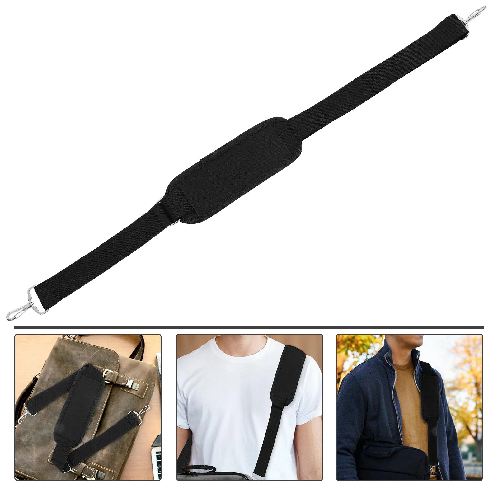 

Bag Shoulder Strap Adjustable Replacement For Laptop Tote Briefcase Suitcase Crossbody Strap Webbing Metal Buckle