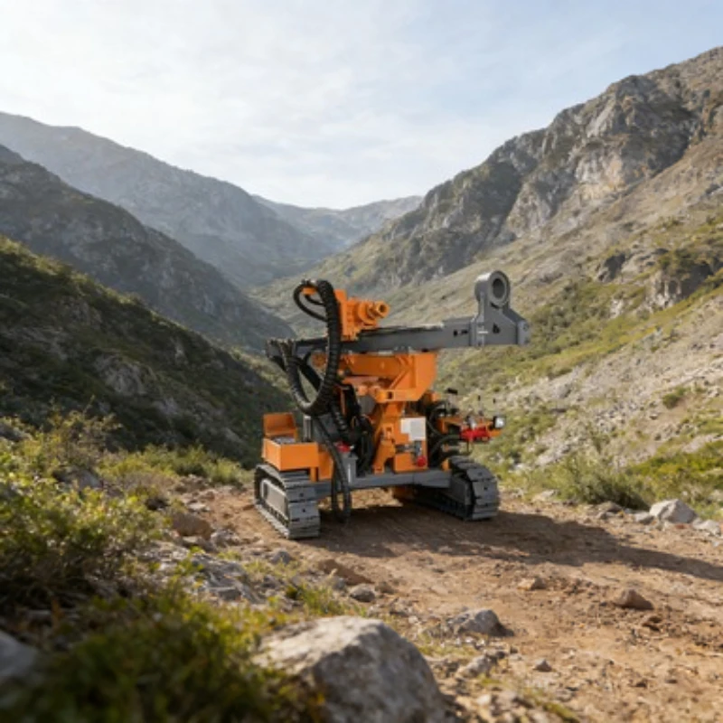 Hydraulic DTH Drilling Rig Crawler Type Rock Drilling Equipment