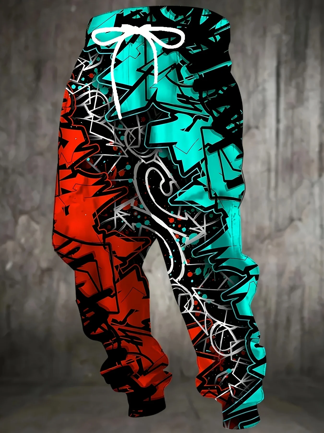 موضة الرجال 2025 Sweatpants الكتابة على الجدران المطبوعة ركض سليم صالح السراويل سراويل صالة غير رسمية مع جيوب الخريف الشتاء الشارع الشهير