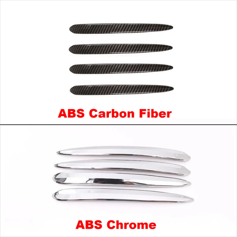 4Pcs ABS Chrome Polish Car Door Handle Strips Trim For BMW 5 Series G30 530li 2018 For BMW X4 G02 2018 Auto Accessories