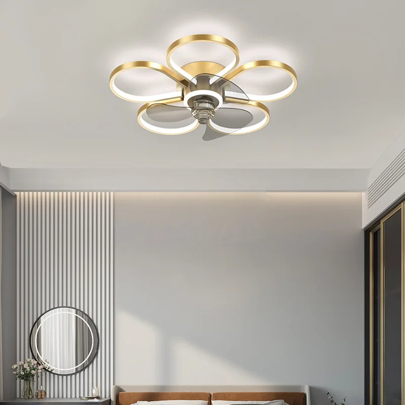 Bedroom Shaking Head Fan Room Lamp Mute Electric Fan Fan Lamp Integrated HeAlibabang Lighting Lamps