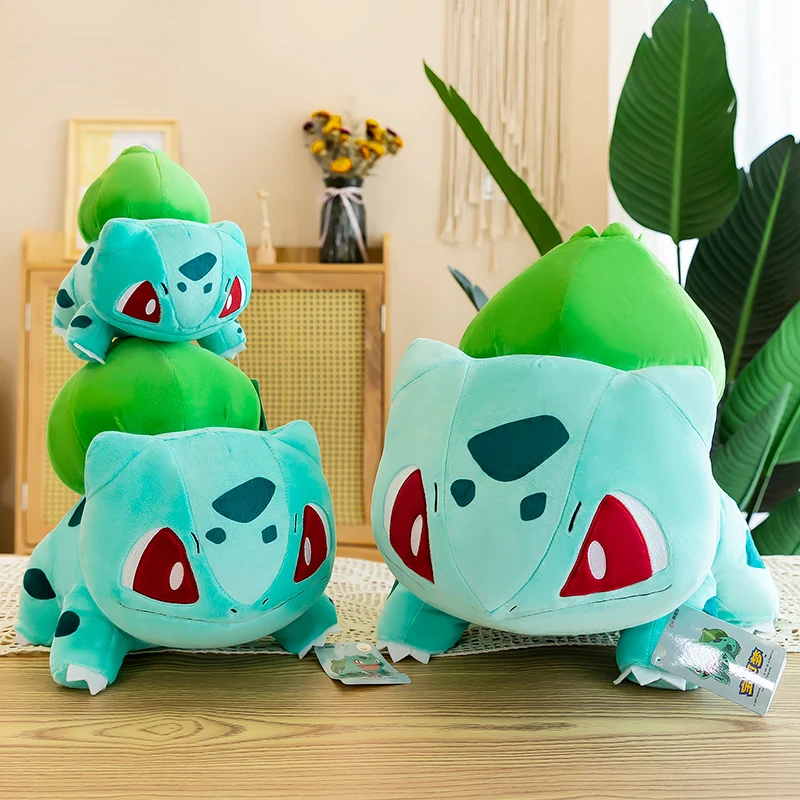 Big Size TAKARA TOMY Pokemon Bulbasaur Peluche Plush Toys Soft Pikachu Charmander Squirtle Pokemon Stuffed Toy Xmas Gift