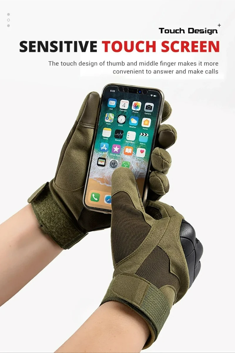 Motorrad Camping Radfahren Wandern Klettern Taktische Handschuhe Touch Design Fitness Schutz Sport Jagd Handschuhe – Detail 5