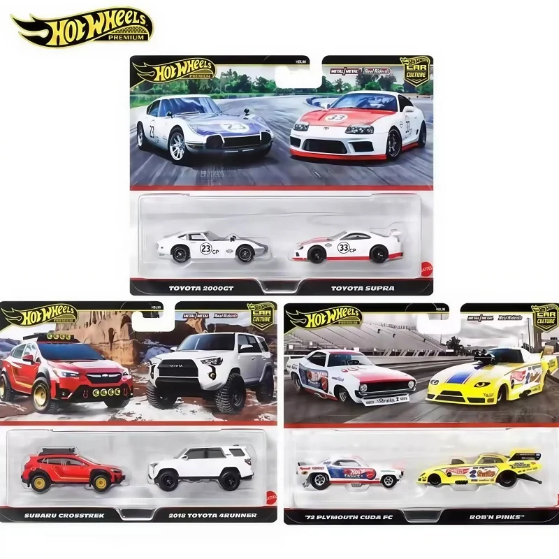 

Hot Original Hot Wheels Car Culture Series Car Model 1/64 Hbl96 Subaru Suba Plymouth Dual Car Set Alloy Cars Model Boy Toys Gift
