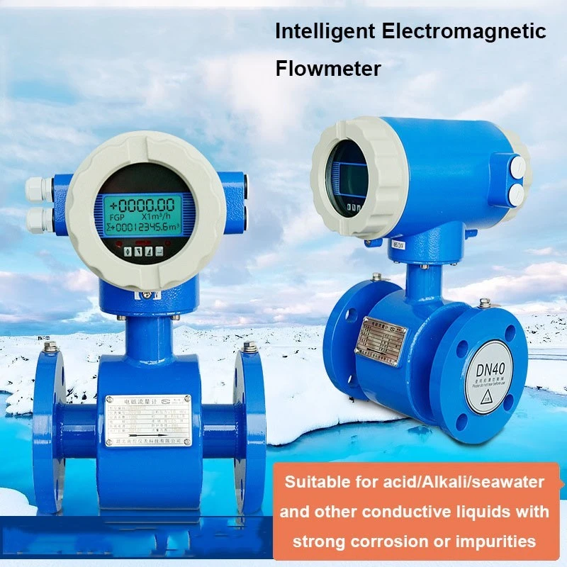 Accuracy 0.5% Digital Liquid Intelligent Electromagnetic Flowmeter High Quality Water Flow Meter Sensor