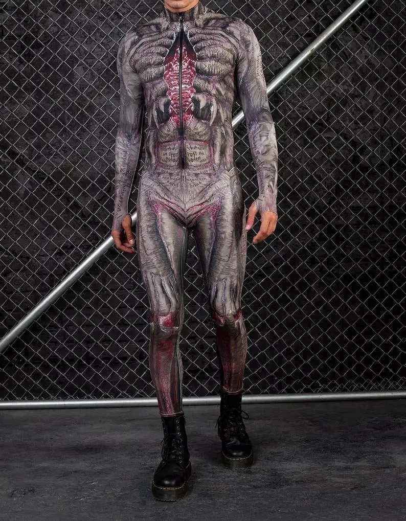 IOOTIANY 3D-Druck Roboter Punk Jumpsuit Catsuit Sexy Damen Cosplay Kostüme Zentai Halloween Bodysuit 2026 – Detail 15