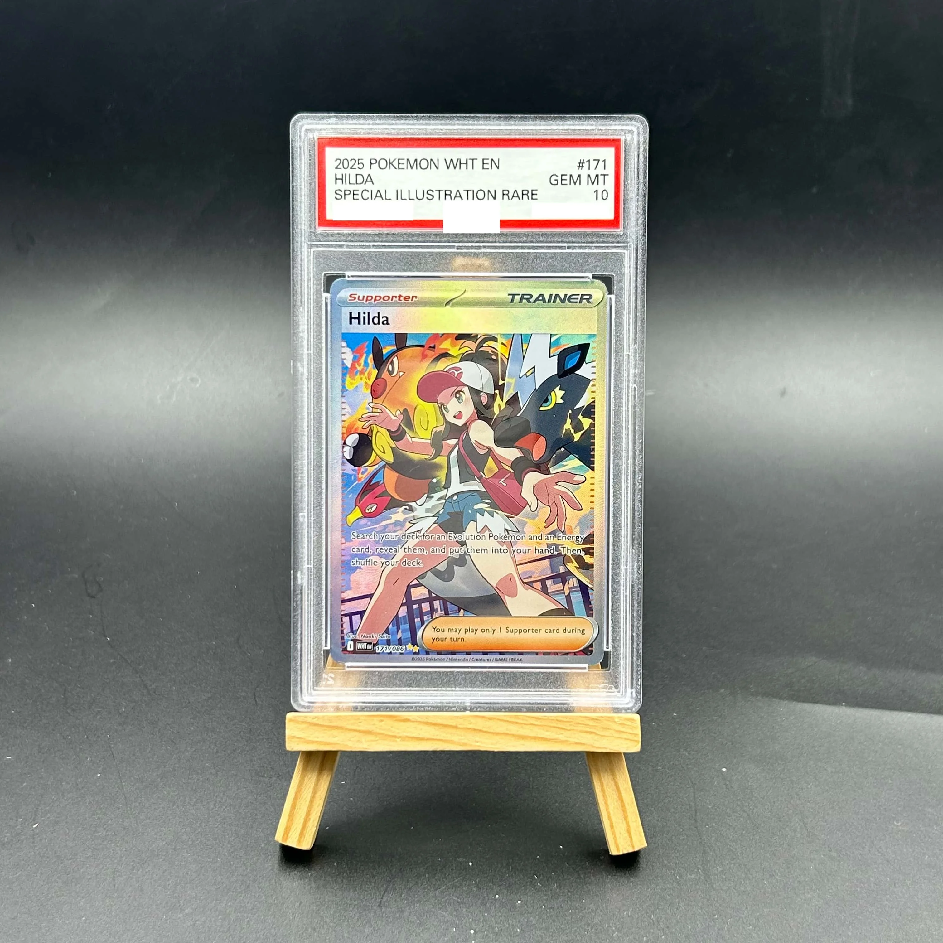 

2025 Pokemon WHT EN Hilda 171/162 SIR Textured Holo Full Art, GEM MT 10, TCG Collectible Card