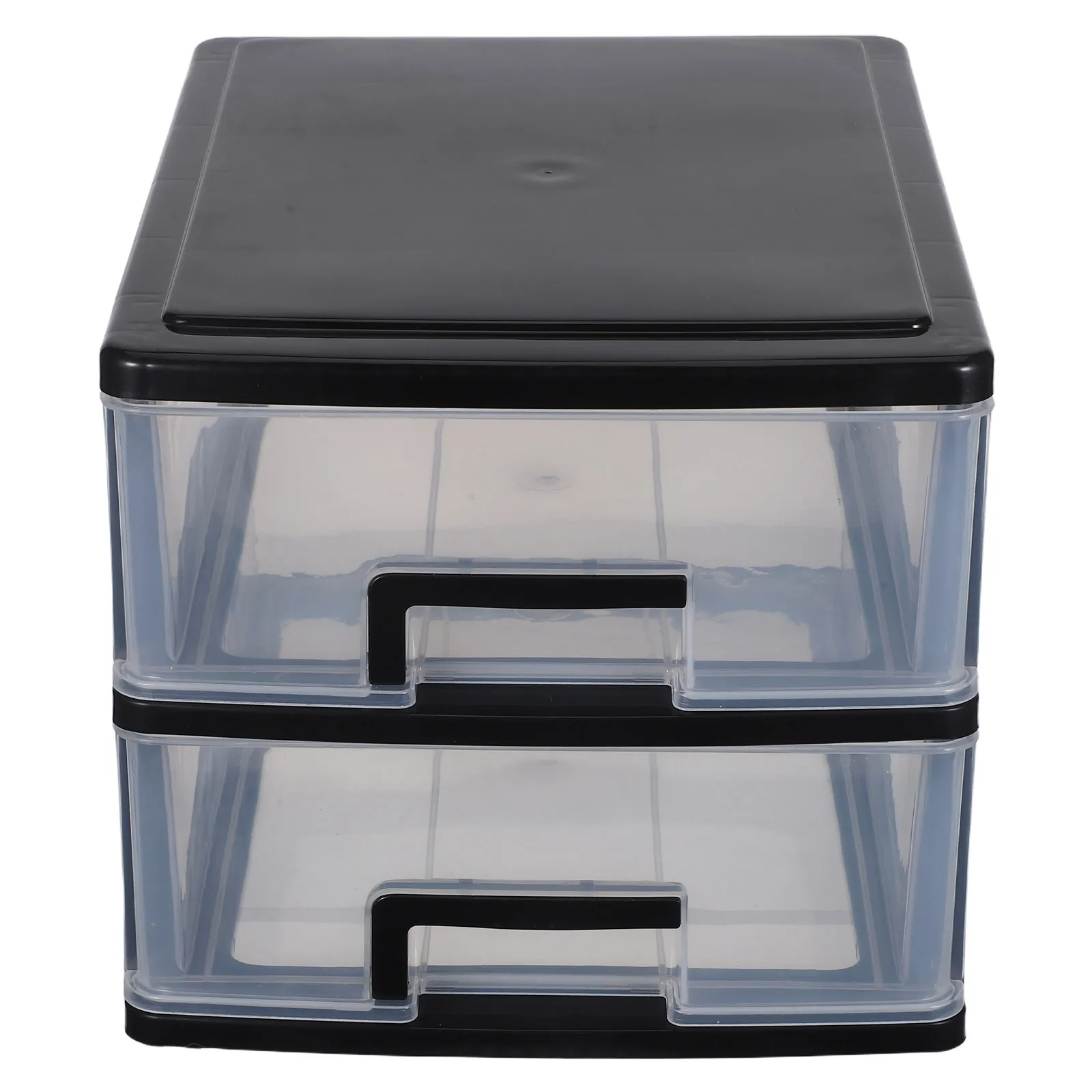 

2 Tier Transparent Drawer Storage Box Clear Desktop Organizer for Makeup Cosmetics Stationery Art Craft Supplies Dustproof