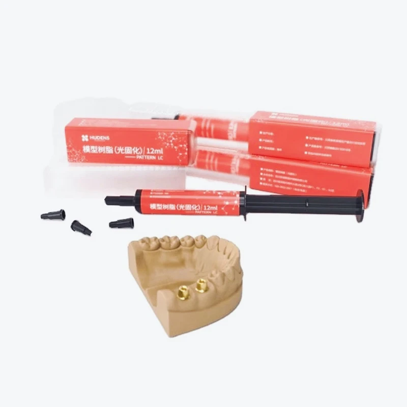 Dental Oral Material Model Resin 12ml/Syringe Pattern LC Flow Resin Light Curing Composite Lab Denture Model Making Material