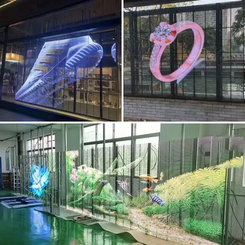Indoor Outdoor 3.9 7.8mm Transparent Led Video Wall Led Window Display Transparent Led Display Transparent Led Screen
