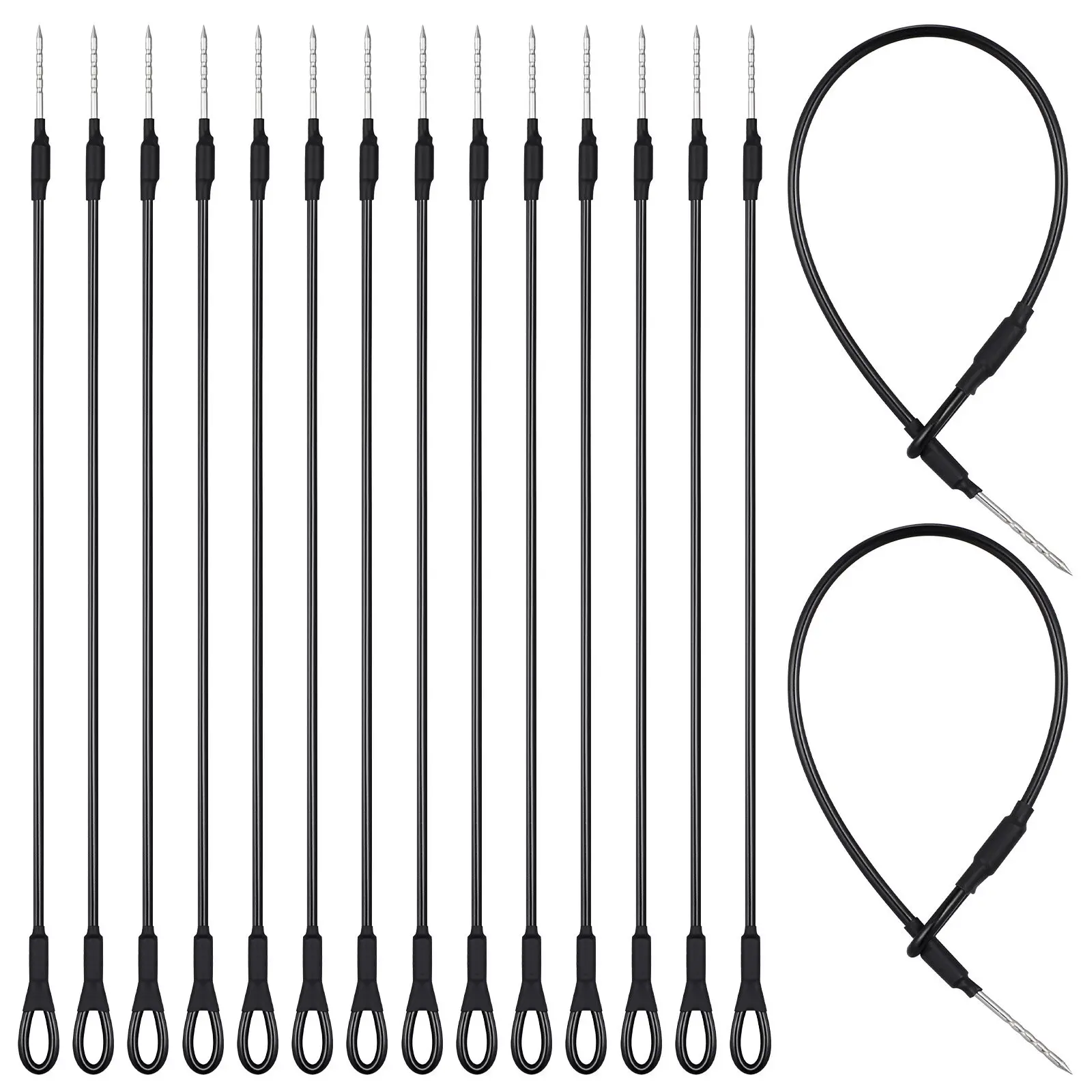 100Pcs Anti-Theft Clothing Wire Security Lanyards Magnetic Buckle Loop Loss Prevention Clothing Anti-Theft Lanyards