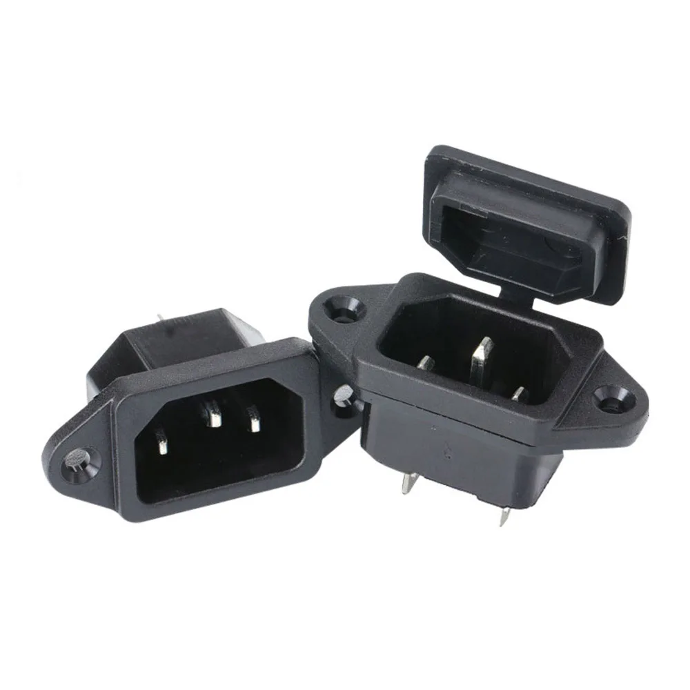 

AC 250V 10A 3 Pin Male Plug Panel Power Charging Outlet Charging Plug Connector with Waterproof Cap for Rice Cooker