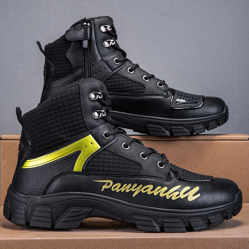 

Professional motorcycle protective riding boots four season comfortable fashion men's outdoor off-road motorcycle riding shoes