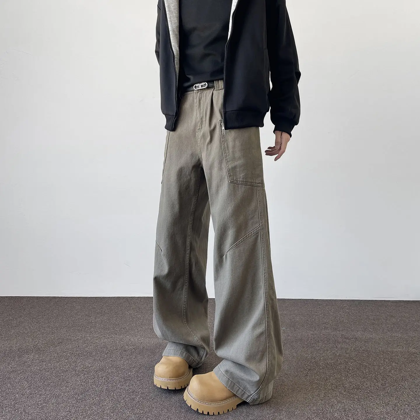 

American High Street Tooling Jeans Casual Flared Pants Men's Trousers