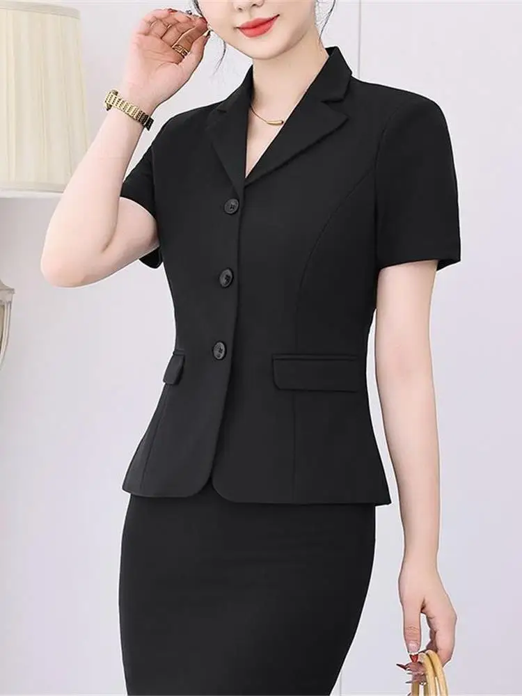 Bla Slim Fit ort Sve Suit Jaet Женская модная тонкая рабочая одежда Футболка на пуговицах Профессиональное пальто Busin Sle