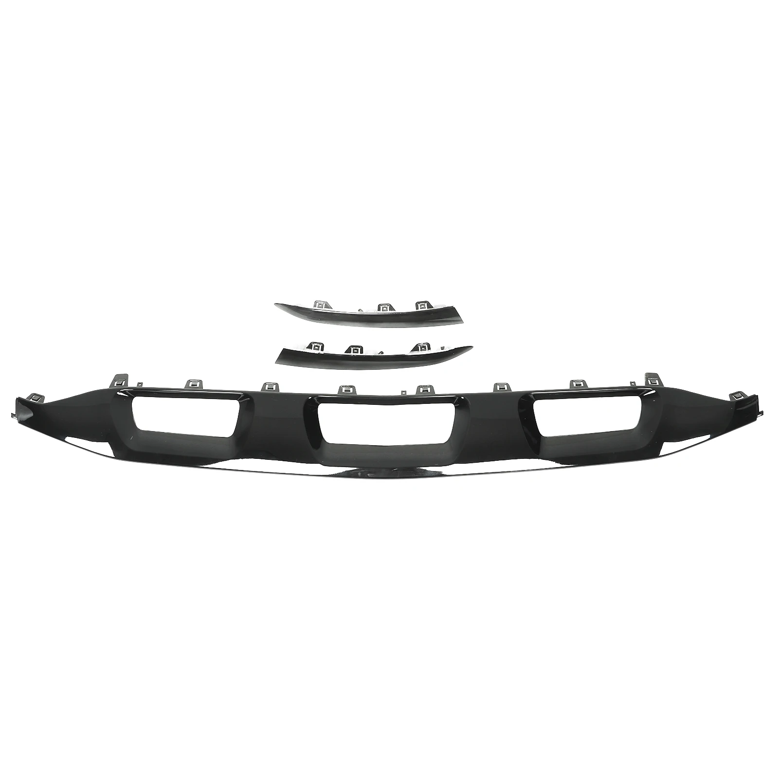 

3pcs Gloss Black Front Bumper Lower Trim Replacement for Mercedes‑Benz GLC‑Class X253 C253 AMG Line Facelift 2020‑2022