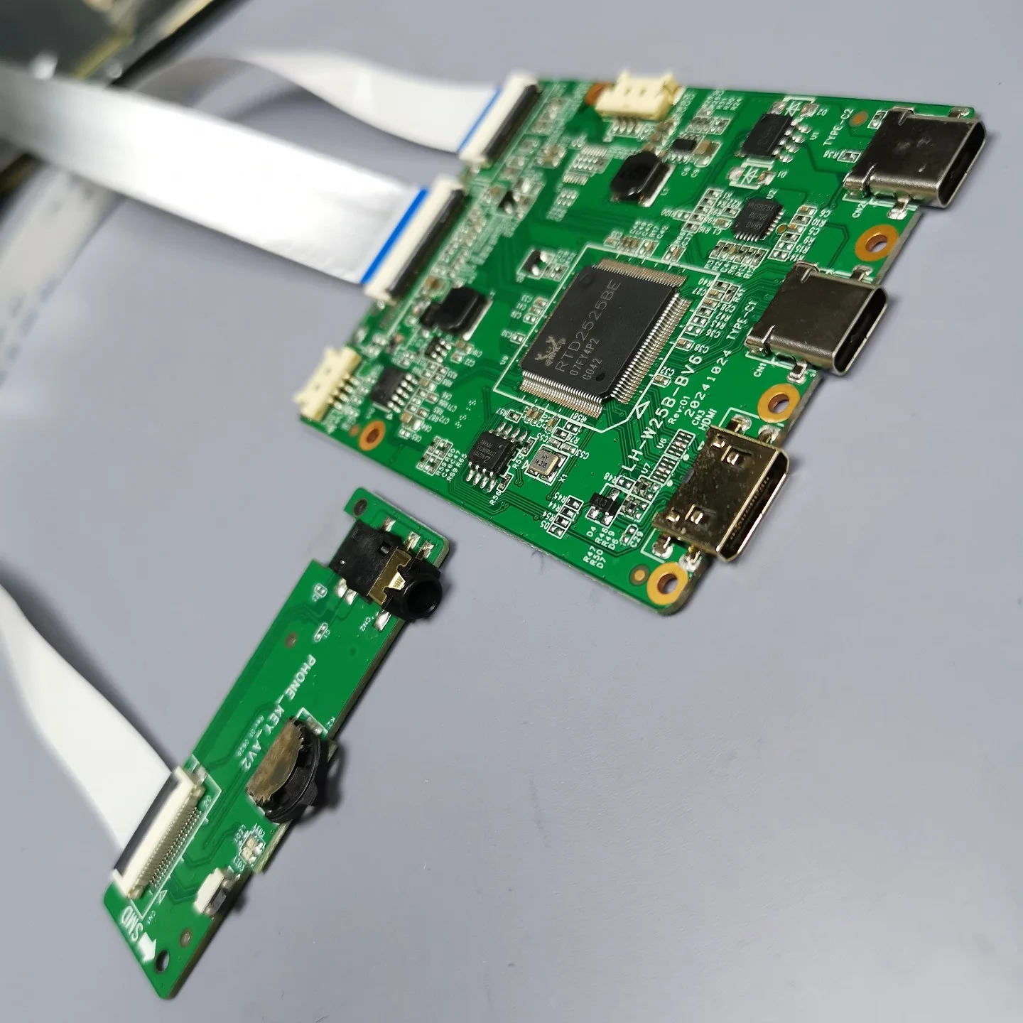 Zestaw modułu monitora z ekranem dotykowym 15,6 cala - kabel USB-C + Mini HDMI All-in-One, IPS FHD 1080P, 10-punktowy pojemnościowy dotyk, wbudowany