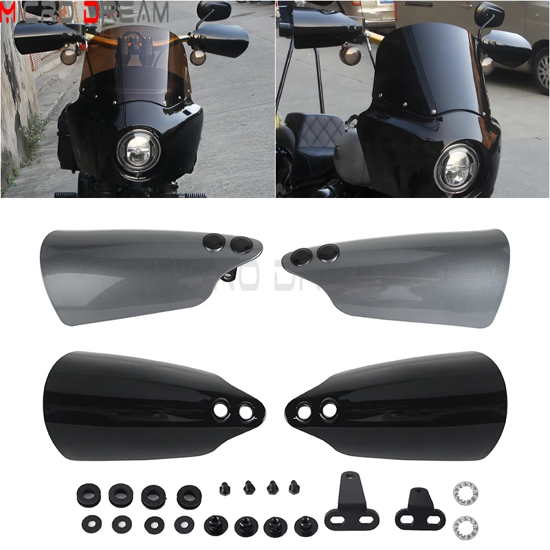 Motorcycle Handle Hand Guard Shield Cover Handguards Protector For Harley Sportster XL Dyna Street Bob Softail Touring Road King