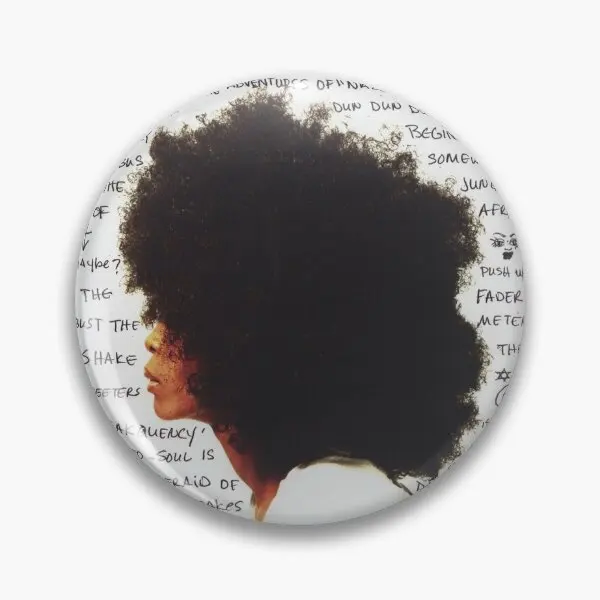 Erykah Badu Worldwide Underground  Soft Button Pin Decor Cartoon Lover Clothes Lapel Pin Fashion Women Cute Jewelry Brooch