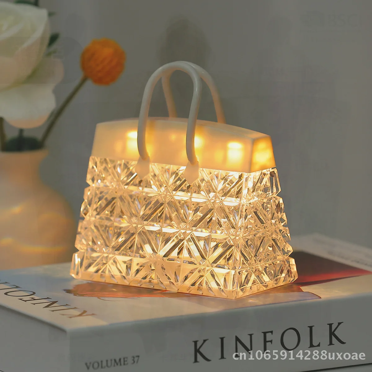 

DIY Creative Night Light Small Table Lamp Bedside Headlamp Transparent PP Material LED Lamp Birthday Gift Idea