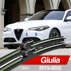 For Alfa Romeo Giulia 2015-2022 Front Windshield Wiper Blades 2pcs Windscreen Window Accessories 2016 2017 2018 2019 2020 2021
