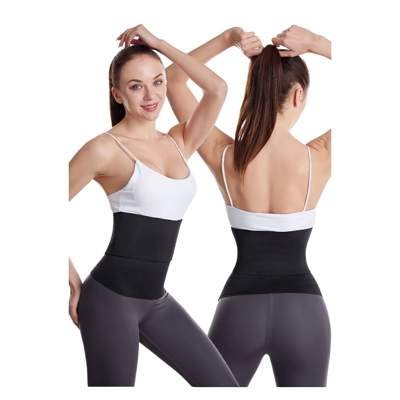 Ceinture abdominale élastique pour femmes, sangle de gymnastique, entraîneur de taille, grande taille pour le ventre