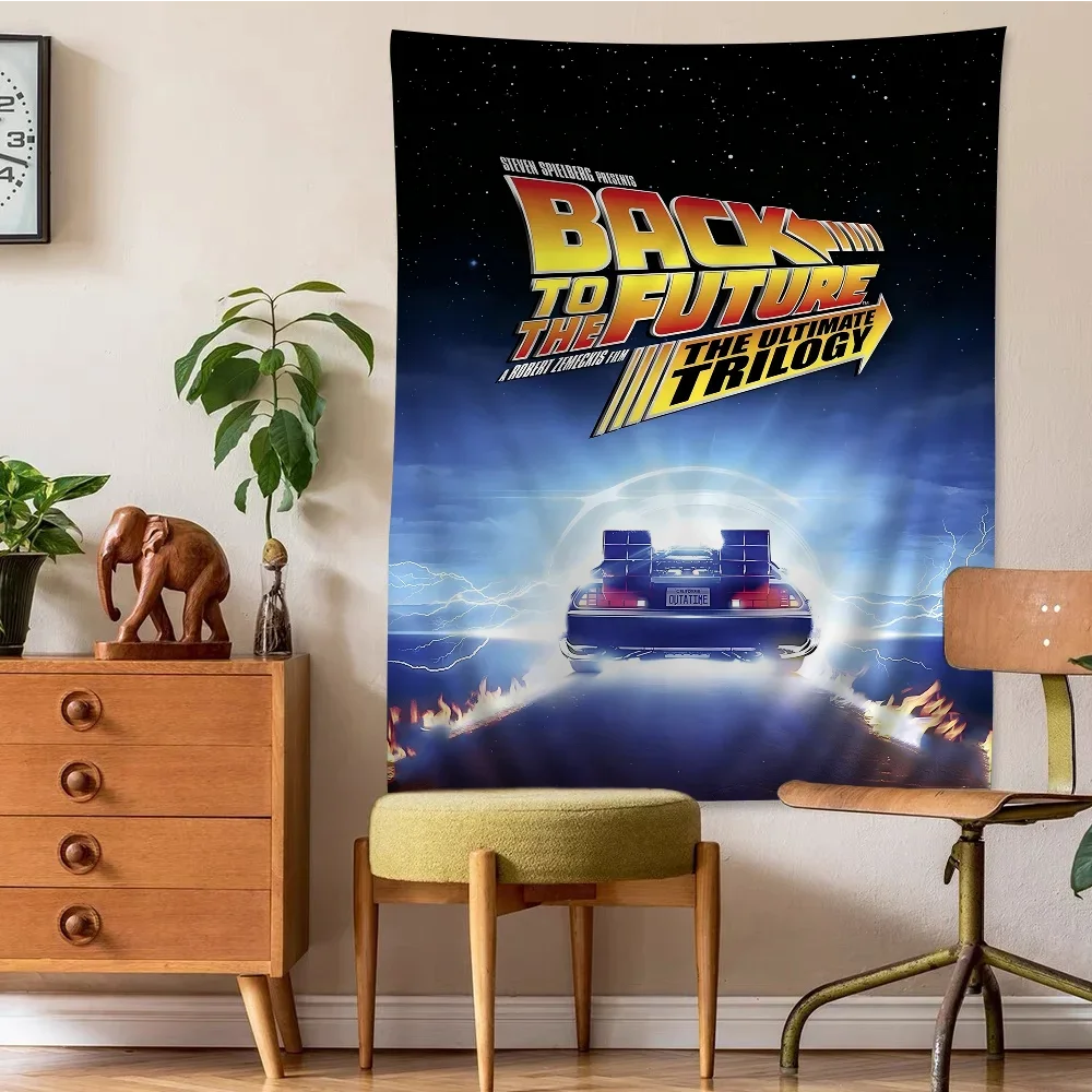 Movie Back To The Future Trilogy Anime Tapestry Hanging Tarot Hippie Wall Rugs Dorm Home Decor