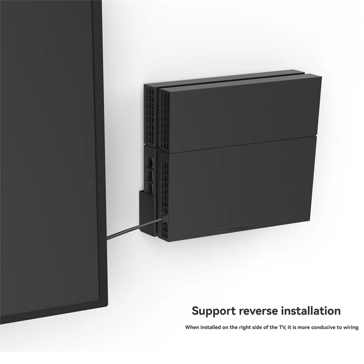 A86G NEW Wall Mount for Original, Near or Behind TV, Space Saving & Improved Airflow, Drop Protection for Game Accessories