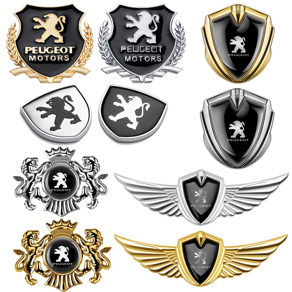 3D Metal Car Styling Body Emblem Sticker Trunk Badge Decoration Decal For Peugeot 408 508 206 207 208 307 308 107 2008 3008 5008