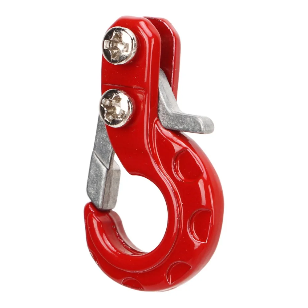2Pcs Metal Winch Trailer Hooks Mini Heavy Duty RC Tow Hooks Universal Fit for SCX10/D90/D110/TF2/TRX4 1/10 RC Crawler Truck