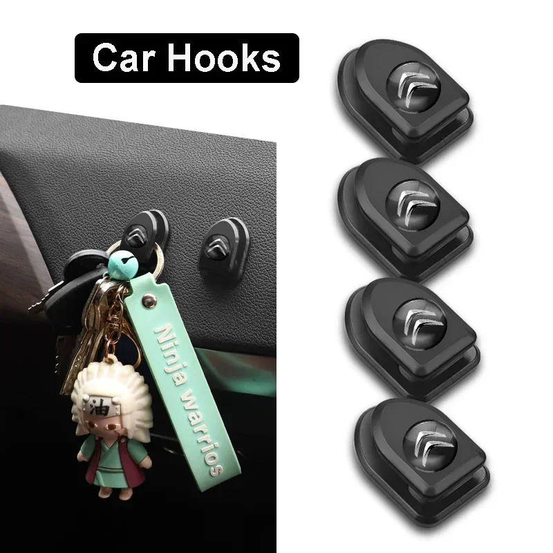 ABS Car Storage Hook Stickers Interior Hanger Holder for Citroen Berlingo C1 C4L C5 C-CROSSER C-ELYSEE DS6 JUMPY Picasso Xsara