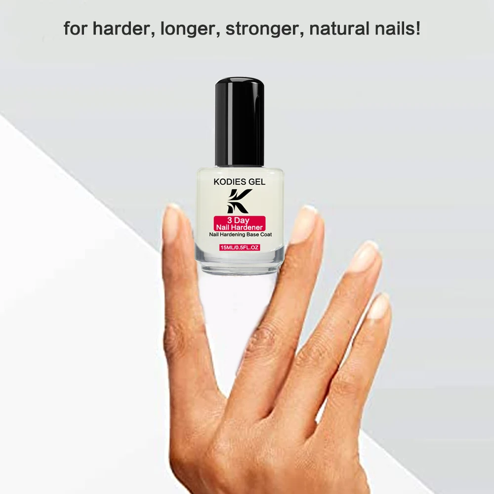 KODIES GEL Indurente per unghie Extra forte e crescita Rinforzo per smalto Super Shine Cheratina Retinolo Finitura Riparazione Unghie danneggiate
