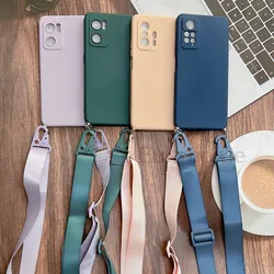Case For Xiaomi Mi 15T 13T 12T 11T 14T Redmi Note 13 11 14 Pro 15 15C 13C Crossbody Silicone Necklace Lanyard Soft Strap Cover