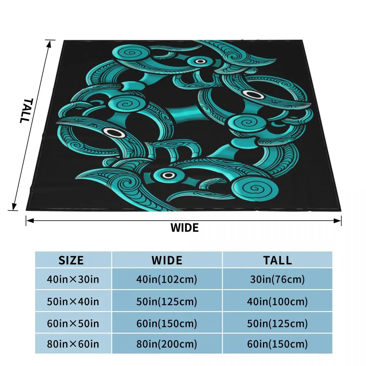 TNT MAORI YIN YANG cos\'è questo colore una coperta in Micro pile Ultra-morbida