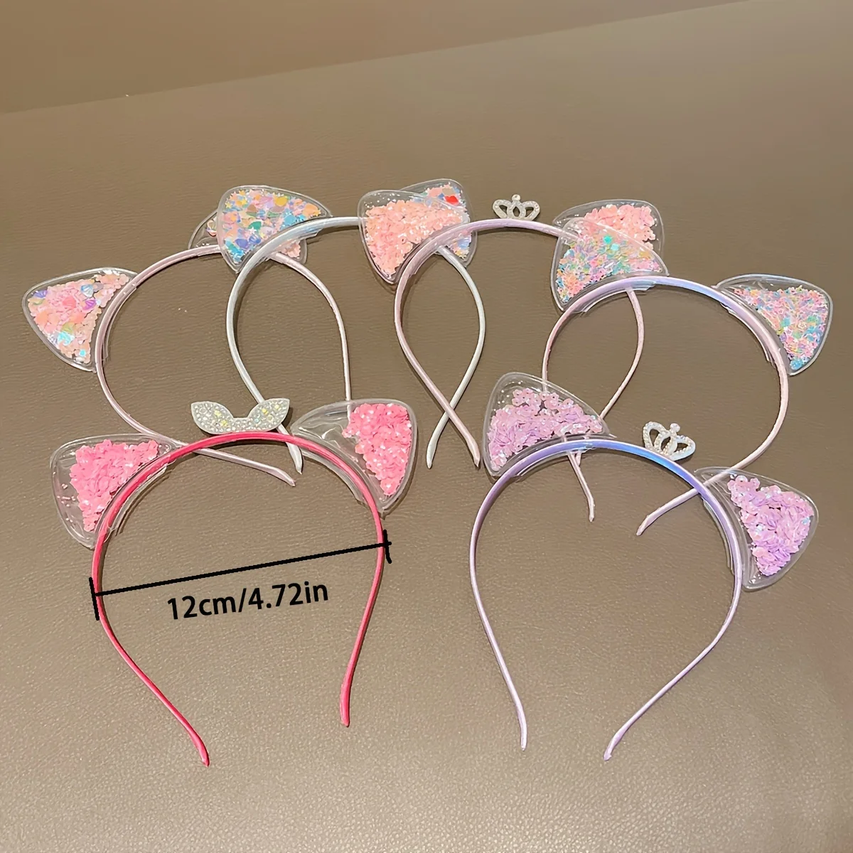 Girls Cute Shining Sequin Cat Ears Hairbands Sweet Ornament Headband Princess Gift Headwear Kids Fashion Hair Accessories