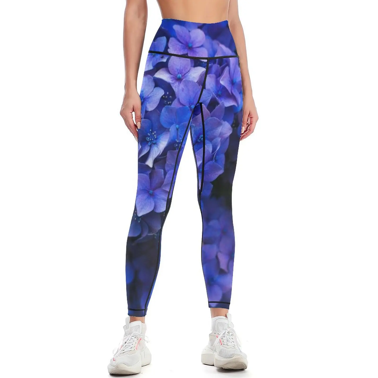 Purple Hydrangea Flower Blossoms Leggings joggers for Women's fitness Women's push up sporty woman push up Womens Leggings