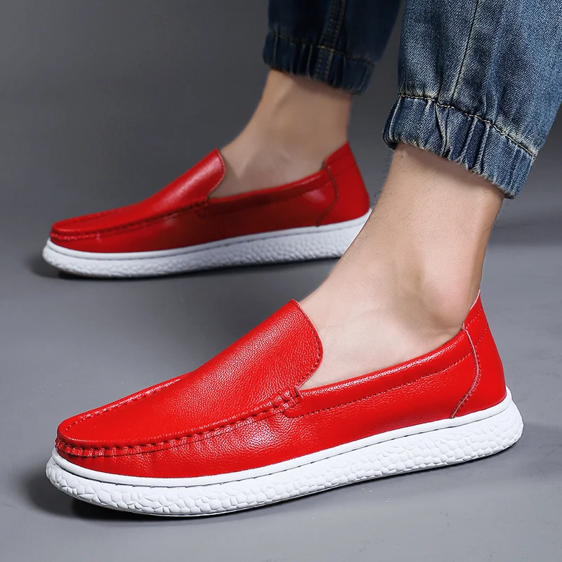 Genuine Leather Man Loafers Luxury 2024 Casual Shoes For Men Boat Shoes Handmade Men Slipon Driving Shoes Male Moccasins Zapatos