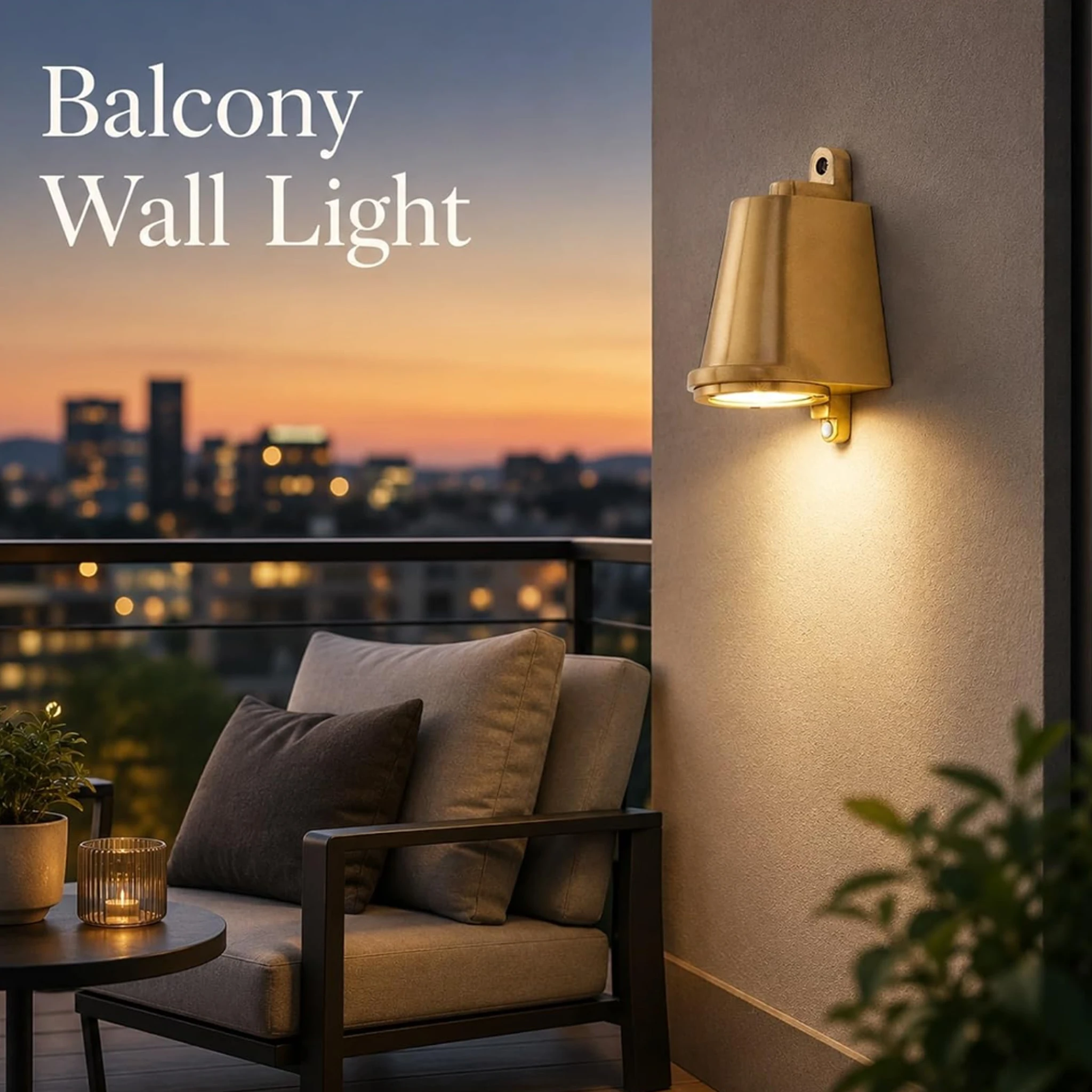 Outdoor Lighting Bronze - Aluminiowa lampa ścienna LED na zewnątrz,