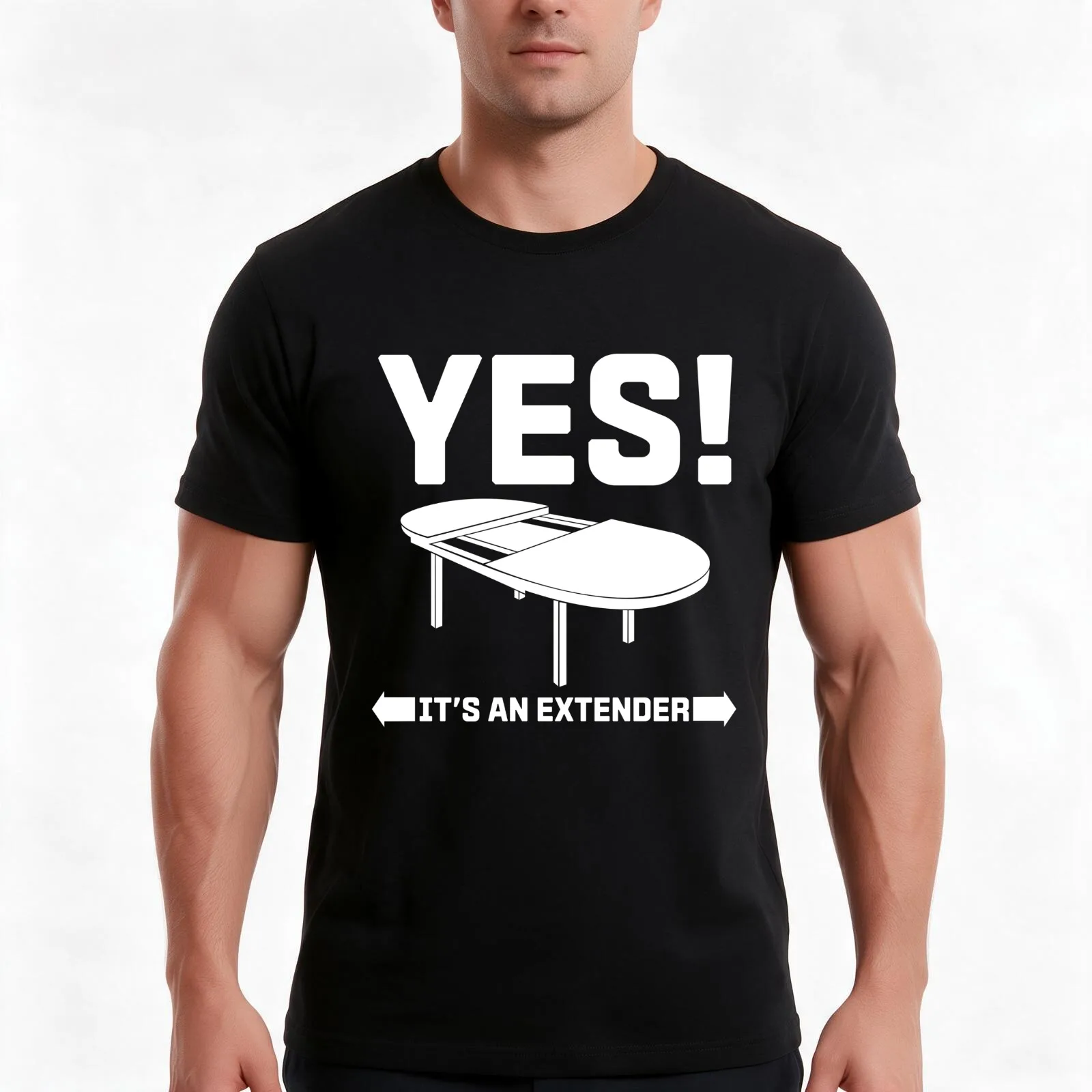Yes, It's an Extender T-Shirt, Summer Casual Cotton Tee, Oversized Streetwear Tops, Vintage Graphic Print, Unisex Men Women
