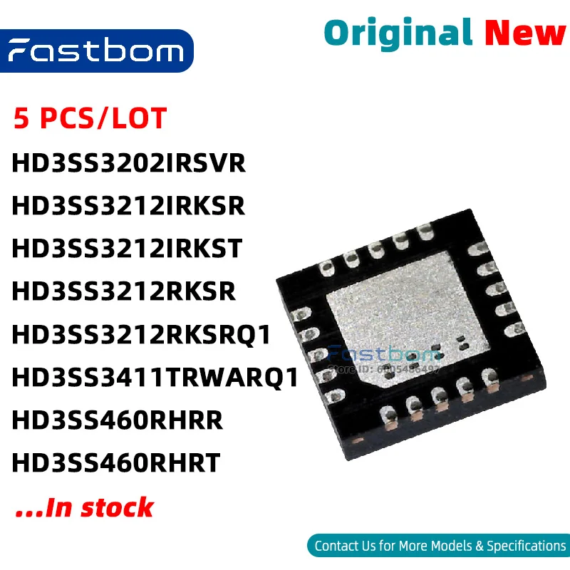 HD3SS460RHRR HD3SS3212IRKSR HD3SS3212RKSR HD3SS3212RKSRQ1 HD3SS3411TRWARQ1 HD3SS460RHRT HD3SS3202IRSVR HD3SS3212IRKST VQFN-20