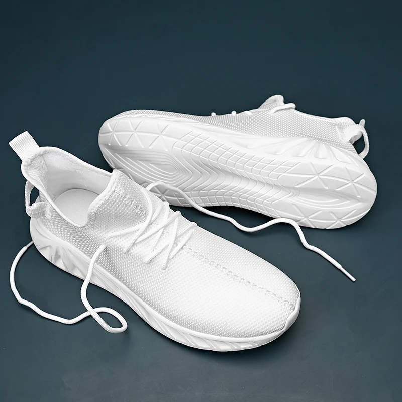 

Casual Men Shoe Platform Light Sneakers Fitness Lace Up Mesh Breathable Hiking Fashion Casual Shoe Large Size Zapatillas Hombre