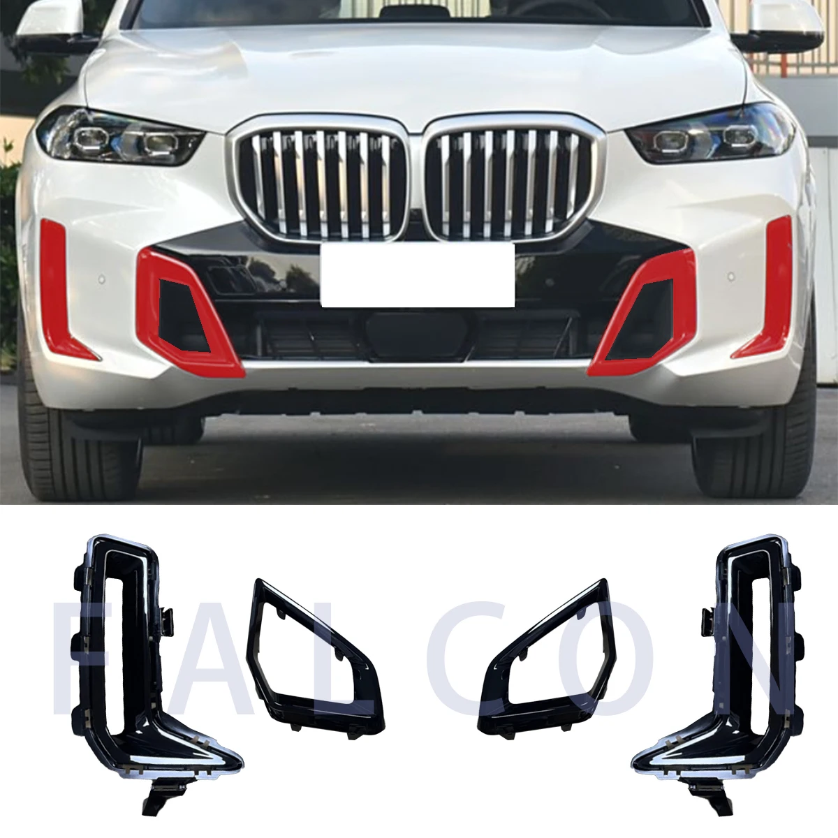 

51115A3F3B5 51115A3F3B6 Front Bumper Trim Protective Rubber Strip Molding Fog Grill For BMW G05 LCI M Sport 51115A3F3B1