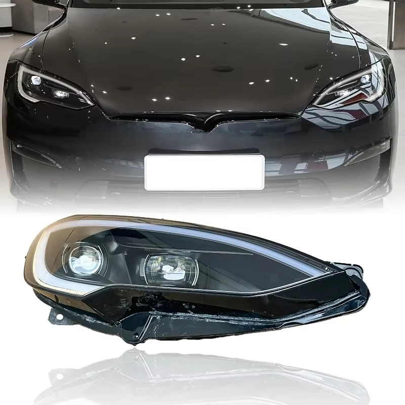 For ‘Tesla Model S New Model High Quality White 8000K Front Headlights 24V High-Temperature Lighting for Repair and Replacement