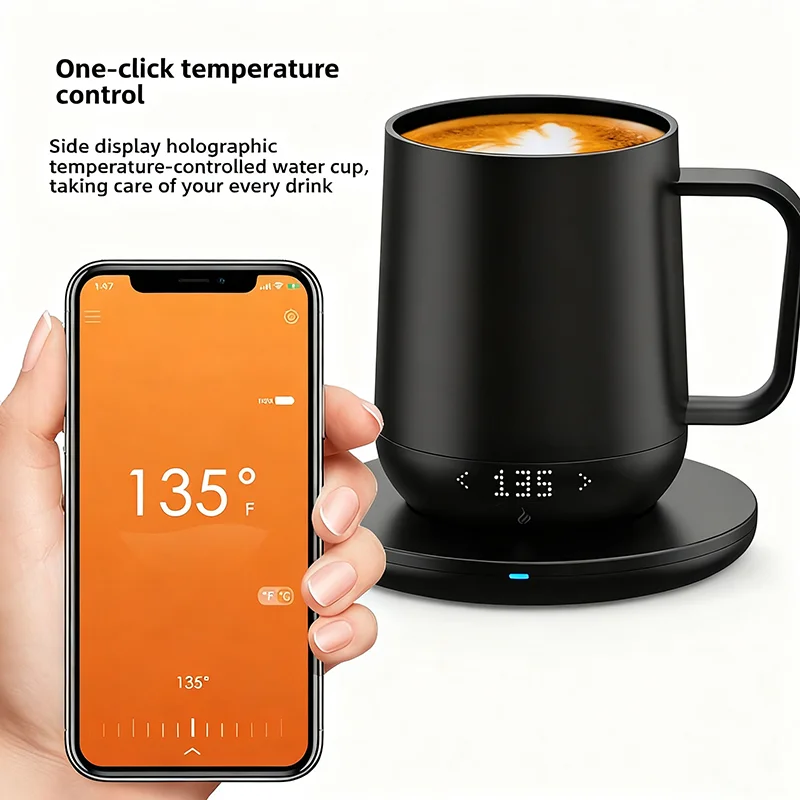 

High quality modern intelligent electric heating controller Wifi thermostatic mug 2026 New Year's gift