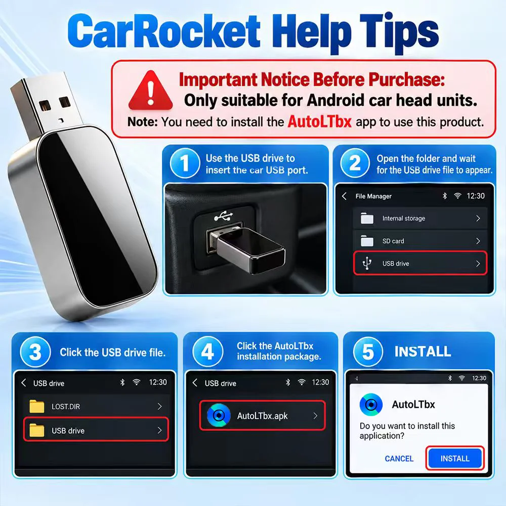 2in1 Wireless CarPlay & Android Auto For Dongfeng Aeolus Android Car USB Adapter WIFI Bluetooth Connect For Yixuan Haohan AX7