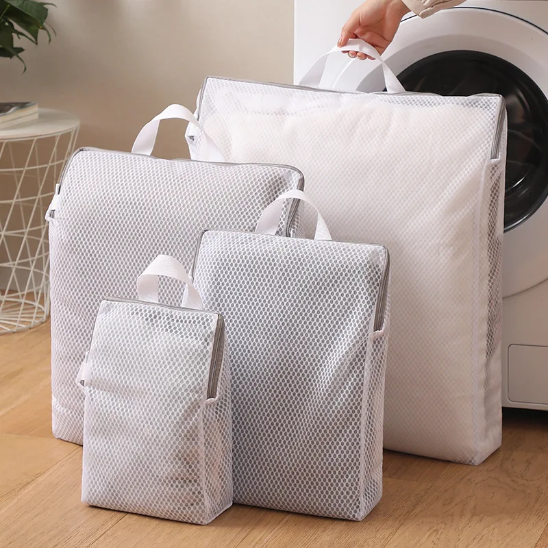 4pcs/Set Laundry Hand Bags Reusable Washing Machine Clothing Care Wash Bag Mesh Net Bra Socks Lingerie Underwear Laundry Storage